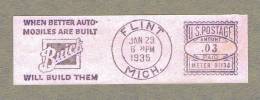 Amerika Flint 1935 Freistempel-Briefstück - Buick - - Briefe U. Dokumente
