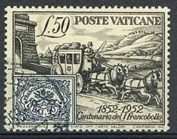 CITTA' DEL VATICANO - CENTENARIO DEI PRIMI FRANCOBOLLI DELLO STATO PONTIFICIO - USATO ANNO 1952 - Gebraucht