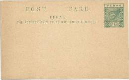 Perak - Malaya 1890 Postal Stationery Card - Perak