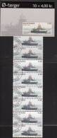 DENMARK 2001 Island Ferries Booklet S118 With Cancelled Stamps.  Michel 1292MH, SG SB218 - Postzegelboekjes