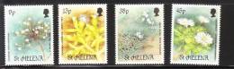 St Helena 1987 Rare Plants Tea Plant Scrubwood Salad MNH - Sint-Helena