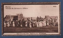 JOLI CHROMO ANCIEN CHOCOLAT SUCHARD - COLLECTION COLONIALE N° 105 - MAROC - TROUPE DE DANSEURS CHLEUS - PHOTO L. - Suchard