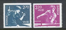 Sweden 1985 Facit # 1343-1344. Table Tennis WC, See Scann, MNH (**) - Nuevos