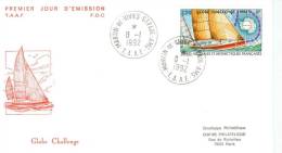 TAAF ENV FDC 1992 GLOBES CHALLENGE - FDC