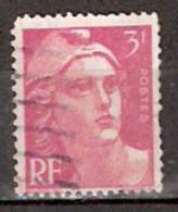 Timbre France Y&T N° 806 (2) Obl.  Mariann De Gandon.  3 F. Rose-lilas. Cote 0,30 € - 1945-54 Marianne De Gandon
