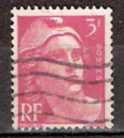 Timbre France Y&T N° 806 (4) Obl.  Mariann De Gandon.  3 F. Rose-lilas. Cote 0,30 € - 1945-54 Marianne Of Gandon