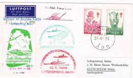 1958. Finlandia. Sobre Con Sellos De Finlandia. Viñetas Y Matasellos Especiales De Correo Aereo - Estate 1960: Roma