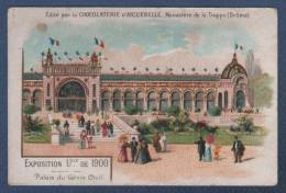 CHROMO ANCIEN CHOCOLATERIE  D´AIGUEBELLE MONASTERE DE LA TRAPPE DROME - EXPOSITION Ulle DE 1900 - PALAIS DU GENIE CIVIL - Aiguebelle