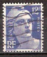 Timbre France Y&T N° 812 (2) Obl.  Mariann De Gandon.  12 F. Outremer. Cote 0,50 € - 1945-54 Marianne Of Gandon