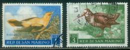 San Marino  1960  Vögel  (2 Gest. (used))  Mi: 635, 637 (0,40 EUR) - Gebruikt