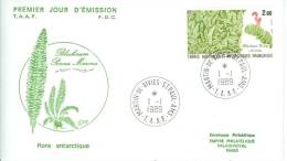 TAFF ENV FDC 1989 FLORE ANTARCTIQUE - FDC