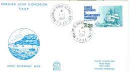 TAFF ENV FDC 1987 AVISO TRANSPORT EURE - FDC