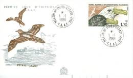 TAFF ENV FDC 1986 PETREL GEANT - FDC