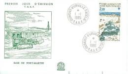 TAFF ENV FDC 1985 BASE DE PORT MARTIN - FDC