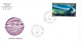 TAFF ENV FDC 1984 AURORE BOREALE - FDC