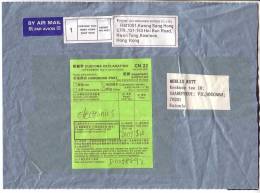 GOOD HONG KONG  A4 Postal Cover To ESTONIA 2012 - Postage Paid With Customs Declaration - Covers & Documents