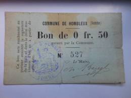 Somme 80 Hombleux , 1ère Guerre Mondiale 50 Centimes R - Bons & Nécessité