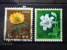 Japan - 1982 - Mi.nr.1517-1518 - Used Set- Plants, Animals,a National Cultural Heritage - Flowers - Definitives - - Oblitérés