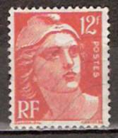 Timbre France Y&T N° 885 (04) Obl.  Mariann De Gandon.  12 F. Orange. Cote 0,30 € - 1945-54 Marianne Of Gandon