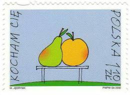 Poland / Valentine Day / Apple And Pear - Unused Stamps