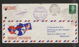 FIRST FLIGHT KLM 1952 AMSTERDAM HOLLAND - MEXICO CITY Dutch Cover Aviation History Airplane - Luchtpost