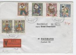 Wertbrief / Berlin Nr. 373-376  MIF - Lettres & Documents