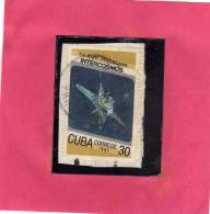 CUBA 1987 INTERCOSMOS 20TH ANNIVERSARY USED - Usati