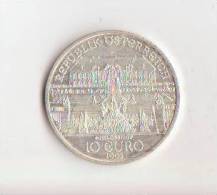 Austria-Autriche-Osterraich-2003-10 Euro Argento-Castello-Schloss Hof - Oostenrijk