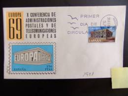 ESPAÑA ESPAGNE 1969 FDC EUROPA Edifil Nº 1921 Yvert Nº 1572 - 1969