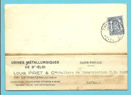 426 Op Kaart Met Stempel THY-LE-CHATEAU Firmaperforatie (perfin) " S E " Van Usines Metallurgiques De St-ELOI - 1934-51