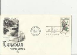 CANADA 1968– FDC  BIRDS OF CANADA – GREY JAY   W 1 ST  OF 5 C POSTM OTTAWA-ONT FEB 15 RE1966 - 1961-1970