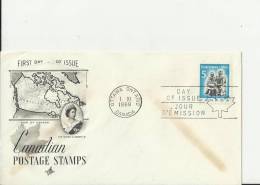 CANADA 1968– FDC  CHRISTMAS 1968 (MAP OF CANADA) W 1 ST  OF 5 C POSTM OTTAWA-ONT NOV 1  RE1972  SLIGHT MARK OF GLUE ON F - 1961-1970