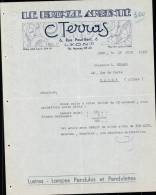 C.Terras , Le Bronze Argente A Lyon / Facture Datee 1936 / DPT 69 - 1900 – 1949