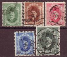 - EGYPTE - 1923 - YT N° 85 / 89  Oblitérés -    5 Valeurs - Used Stamps