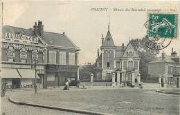 02 CHAUNY PLACE DU MARCHE COUVERT MAGASIN A L'ARC EN CIEL - Chauny