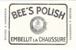 BUVARD Illustration (  BOITE  ) PARIS NEW YORK BEE´S POLISH Cire Abeille Cirages - Chaussures