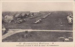 Roma Centocelle-r.aeronautica Italiana Aviazione-schiramento Di Stormi Di Velivoli Da Caccia -foto Cartolina - Aviation