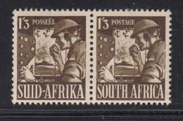 South Africa MH Scott #89 1sh3p Signal Corps Horizontal Pair - Nuevos