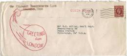 TZ1388 - GRAN BRETAGNA 18/8/1936 , Da Londra X Gli USA : Lineare QUEEN MARY - Storia Postale