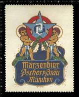 Old Original German Poster Stamp (advertising Cinderella, Reklamemarke) Pschorr Bräu Bier Beer Carl Moos Children Nude - Bier