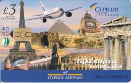 Cyprus, CYP-C-055, Promotional Telecard, Cyprus Airway, 2 Scans. - Cyprus