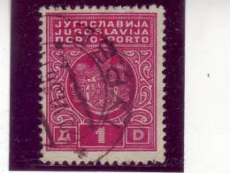 PORTO-COAT OF ARMS-1 DIN-POSTMARK-TURBE-BOSNIA AND HERZEGOVINA-RARE-YUGOSLAVIA-1931 - Portomarken