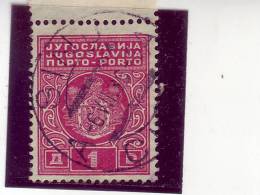 PORTO-COAT OF ARMS-1 DIN-TYPE II-POSTMARK-SINJ-CROATIA-YUGOSLAVIA-1931 - Impuestos