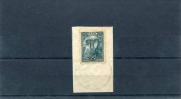 1927-Greece- "Simon Petra Monastery" 25l. Stamp Used On Paper Fragment [Athinai 23.6.1944] - Usati