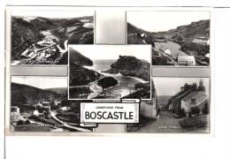 SCILLY ISLES (CORNWALL - UK) - CPSM - BOSCASTLE : The Harbour, Fore Street, Genéral View, Village & Valley - Autres & Non Classés