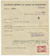 A410- DOCUMENTO SELLO MUNICIPAL  FISCAL 25 CENTIMOS GAVA LLOBREGAT BARCELONA FRANQUISMO,DICTADURA.AÑOS 40 S.SIN DEFECTOS - Nationalistische Ausgaben