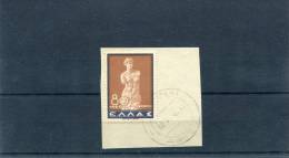 1937-Greece- "Venus Of Melos" 80l. Stamp Used On Paper Fragment [Athinai 23.6.1944] - Used Stamps