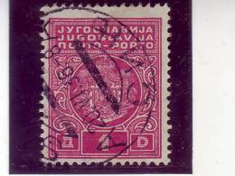 PORTO-COAT OF ARMS-1 DIN-TYPE II-C-POSTMARK-SINJ-CROATIA-YUGOSLAVIA-1931 - Portomarken