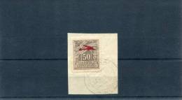 1938-Greece- "Airplane Overprints" Air Post 50l. Stamp Used On Paper Fragment [Athinai 23.6.1944] - Gebruikt