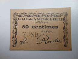 Sartrouville , 1ère Guerre Mondiale 50 Centimes NEUF ! - Bons & Nécessité